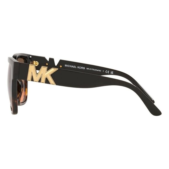 New MICHAEL KORS Karlie Black Square MK2170U 390818 Sunglasses Women - Picture 3 of 4